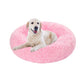 Fluffy Donut Dog Bed  Warm Soft Long Plush Pet Cushion Dog House Cat  Bed Washable Pet Sofa Mat Calming Samll Large Dog Beds