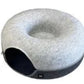 Cat Nest Round Woolen Felt Pet Dual-use Cat Nest Tunnel Interactive Training Toy Grey Felt Cat Nest